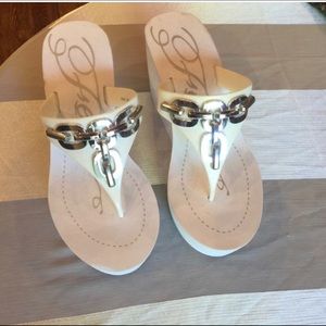 Fergie wedge flip flops